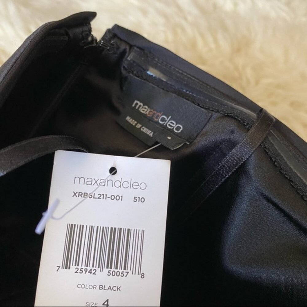 Max And Cleo Herringbone Fitted Strapless Dress S… - image 4